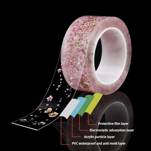 Fleur transparente imprimée bande de calfeutrage auto-adhésive bande d'étanchéité de bain bande étanche autocollant cuisine évier bord bande Anti-moisissure - Product Image 5