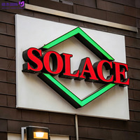 Letras de Canal con Acabado de Aluminio Personalizadas, Impermeables, para Gimnasios, Piscinas, Letreros LED con Iluminación Frontal para Tiendas, Diseño Gratuito