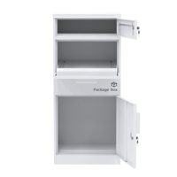 Boîte aux lettres extérieure autoportante en acier galvanisé, anti-vol, étanche, avec revêtement en poudre, à poser au sol, 3 niveaux