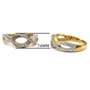 2023 chine usine véritable diamant bijoux fins avec or massif livraison directe 18k diamant torsadé bague de mariage pour les femmes - Product Image 2