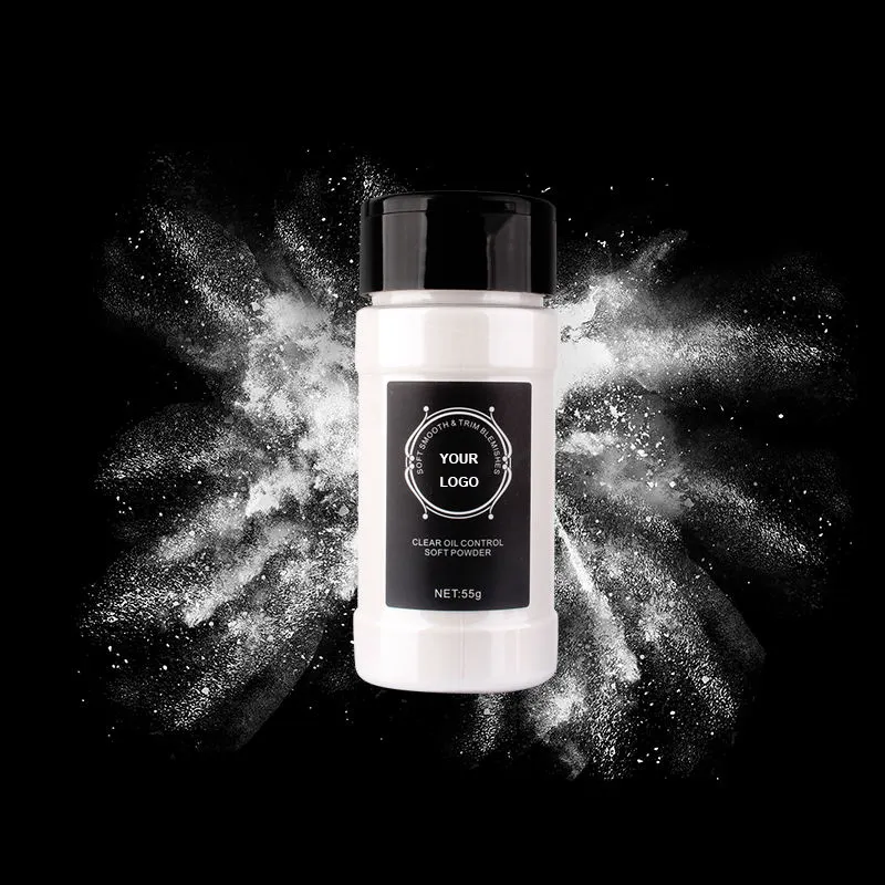 La polvere minerale originale senza colore di grande capacità 55g di controllo dell'olio professionale per la messa libera dei cosmetici in polvere trasparente