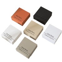 Boîte à bijoux Shaher Luxury Matte Earth Tone, modèle 100149, logo personnalisé, tiroir carré coulissant, insert en carton et mousse, pour collier et bague