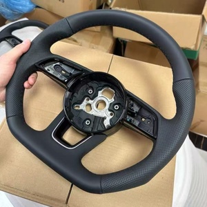 Volant de voiture sport en cuir pleine fleur pour <span class=keywords><strong>Audi</strong></span> <span class=keywords><strong>S6</strong></span> S7 A4 B8 B9 A5 A6 A7 Q3 Q5 A3 8V BP S3 S8 R8 RS3 RS7 Q7 Accessoires automobiles - Product Image 3