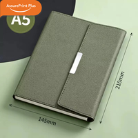 AssurePrint Plus GL032 Carnet de notes de luxe personnalisé A5 en cuir PU avec boucle magnétique, cadeau d'entreprise, pour réunions de direction et projets