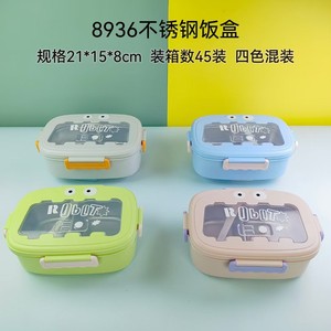 Lonchera de Plástico con Diseño de Robot, 2 Compartimentos, Portátil, a Prueba de Fugas, para Niños, Rectangular, Talla M - Product Image 2