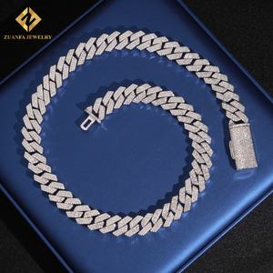 Nuevo Producto, Collar de Plata de Ley 925 para Hombre, Cadena Cubana de 15 mm con Moissanita VVS, Estilo Hip Hop, Joyería con Incrustaciones de Moissanita - Product Image 5