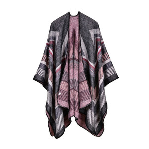 Xuancui — écharpe Double face en <span class=keywords><strong>acrylique</strong></span> pour femmes, châle, couverture chaude, <span class=keywords><strong>Poncho</strong></span> mexicain, de haute qualité, Stock - Product Image 3