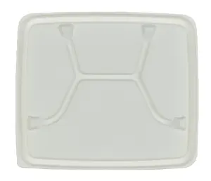 Stoviglie monouso biodegradabili ecocompatibili comodo coperchio di fissaggio al microonde bagassa cibo vassoio piatti