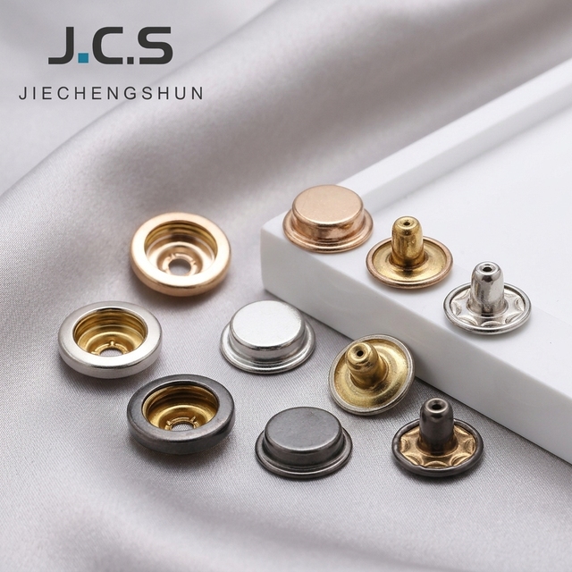 Nickel Free High Quality Round Plating Four Parts Sizes 703# Buckle Copper Button for Clothes Jacket
