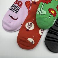 Chaussettes pour hommes en gros, 100% coton, tendance, personnalisées, colorées, lanterne BBQ, arc-en-ciel, fleur, basket-ball, chaussettes de sport mignonnes pour unisexe