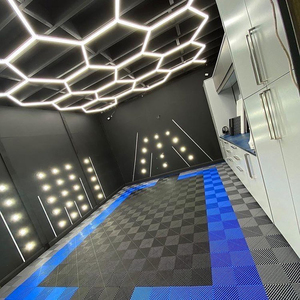 SUEZ nuovo Design esagono di illuminazione auto stazione di manutenzione Garage a nido d'ape luce Led montato soffitto - Product Image 6