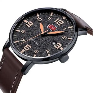 MINI FOCUS MF0158G MF 0158 Fashion <b>Men's</b> Quartz Wristwatch Waterproof Leather Strap Luxury <b>Wrist</b> <b>Watch</b> for <b>Men</b> Montre Relojes - Product Image 2