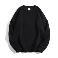 Suéter de Cuello Redondo con Forro Polar de Algodón 430G, Estilo Japonés, Unisex, Impermeable, Corte Holgado