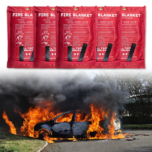 Couverture anti-feu en tissu de fibre de verre souple non toxique spécifique aux pompiers, certifiée EN1869 pour la protection incendie à domicile - Product Image 6