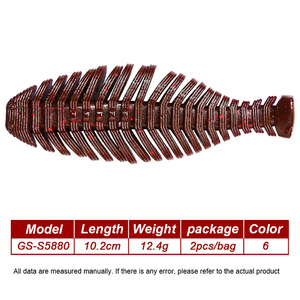Señuelo de Pesca Artificial Tipo <span class=keywords><strong>Gusano</strong></span>, Spinner, Viber, Shad, Wobbler, 10.2cm/12.4g, 2 Piezas, para Pesca de Lucio y Lubina, Señuelo Suave para Pesca con Jigging - Product Image 2