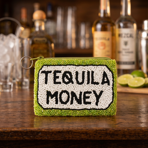 Monedero Artesanal con Cuentas y Bordado de Tequila, Estilo Casual Verde - Product Image 1