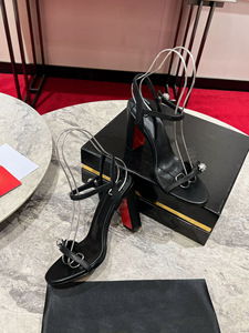 Eleganti <span class=keywords><strong>Sandali</strong></span> Estivi da <span class=keywords><strong>Donna</strong></span> con <span class=keywords><strong>Tacco</strong></span> a Spillo, Punta Affusolata, Fibbia a Diamante, Cinturino Nero, Sexy, alla Moda, di Lusso, Traspiranti - Product Image 4