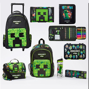 Mochila Escolar y Bolsa de Almuerzo Smiggle con Diseño de Creeper de <span class=keywords><strong>Minecraft</strong></span> para Estudiantes de Primaria, Transpirable e Impermeable - Product Image 1