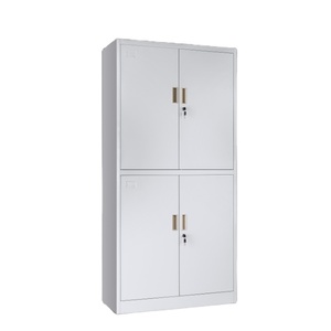 Steel Lockable 4 Door File Cabinet Adjustable <b>Shelves</b> Heavy Duty Modern Design Filing System for Office School Workshop Use - Product Image 2