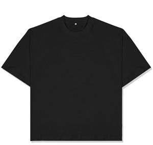 เสื้อเจอร์ซีย์คอกลม300ทรงโอเวอร์ไซส์สำหรับชายและหญิงเสื้อยืดผ้าคอตตอน100% ผ้าหนาพิมพ์ลาย - Product Image 1