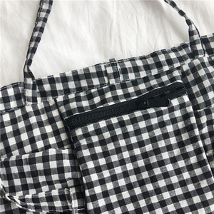<span class=keywords><strong>Sac</strong></span> fourre-tout d'été à carreaux pour femme, <span class=keywords><strong>sac</strong></span> en tissu avec nœud, grande capacité, pour le quotidien et le shopping, vente en gros - Product Image 5