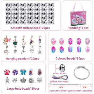 Women's High Quality Waterproof Plastic Beaded <b>Bracelet</b> DIY Educational Fantasy Sci-Fi Theme Jewelry 110pcs <b>Lucky</b> Charms Trendy - Product Image 4