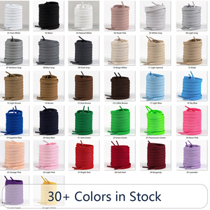Lacets plats robustes en polyester double couche de 8 mm de large, personnalisables, pour baskets, unisexe, couleurs personnalisables, remplacement épais - Product Image 3