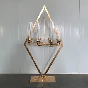 New Design Party Road Lead Candelabra Metal Stand Table Centerpiece Wedding Decoration