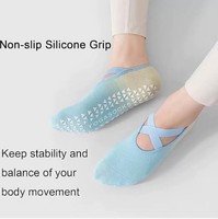 Yoga Studio Chaussettes Personnalisées LOGO Exclusif Broderie Antidérapant Silicone Groupe Classe Étudiants Chaussettes De Yoga Personnalisées