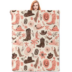 ヴィンテージ植物 & 森林動物ブランケット | 冬の室内装飾のための居心地の良いフランネル投げ - Product Image 4