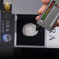 Bagues en argent 925 pour hommes, style hip-hop, serties de moissanite, bijoux de mode en gros, haute qualité, test de diamant réussi