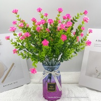 Buket Bunga Buatan Modern Tahan UV, Cetakan Injeksi, Eucalyptus Camellia, Grosir Pabrik, Ready Stock, Impor
