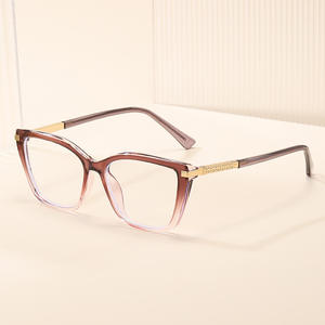 Nouvelles lunettes optiques œil-de-chat pour femmes, monture en plastique et métal, protection contre la lumière bleue, taille moyenne, HL 82235, origine Taizhou - Product Image 2