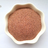 Sable de grenat rose de rivière haute pureté 80 mesh, abrasif à faible teneur en poussière pour la découpe de précision au jet d'eau de panneaux de roche, de pierre et de verre