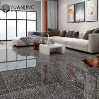 Carreaux de porcelaine effet terrazzo brillant à particules colorées, aspect brique antique, 600x600mm, pour sols de cuisine, cour, balcon, jardin, carreaux de céramique