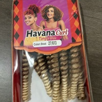 Vente en gros usine 2x 8 pouces 130g Havana Curl Tresses africaines synthétiques torsadées rebondissantes à trame unique pour extensions de cheveux au crochet