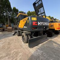 Excavatrice sur pneus Hyundai 210w-9T d'occasion en bon état, 21 tonnes, modèle 210w-9T à vendre