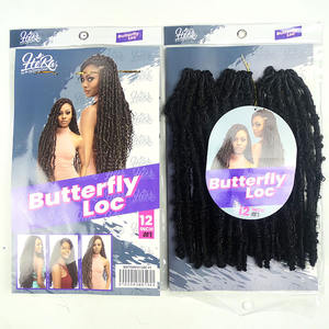 Perruque <span class=keywords><strong>africaine</strong></span> à tresses naturelles de 18 pouces, style Butterfly Loc, pour femmes, double trame, fabrication machine, pour le commerce transfrontalier, produit très demandé - Product Image 4