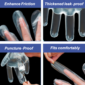 Gants jetables en PE pour <span class=keywords><strong>pizza</strong></span> emballés individuellement sans poudre pour le service alimentaire à emporter avec un confort solide et durable OEM/ODM - Product Image 3