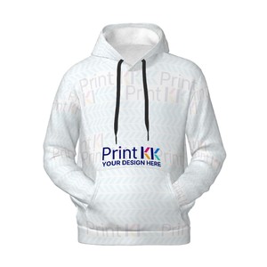 Sweat à capuche anti-rides et anti-rétrécissement pour homme avec poches Broderie 3D personnalisable et services sérigraphiés - Product Image 1