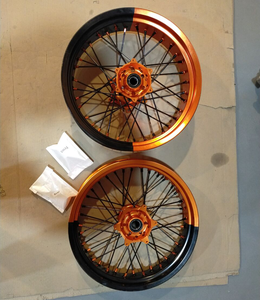 17 pulgadas 36 radios aleación bicolor Yz <span class=keywords><strong>125</strong></span> <span class=keywords><strong>Moto</strong></span> motocicleta radios ruedas Supermoto ruedas - Product Image 4