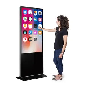 Floor standing digital signage android 4K HD intelligent 55 inch indoor lcd display stand touch screen