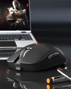 Mouse Gamer Sem Fio 2.4Ghz BT com <span class=keywords><strong>3</strong></span> Modos, Recarregável, Leve, Ergonômico, Retroiluminado RGB e Programação de Macro para Jogadores de PC - Product Image 4