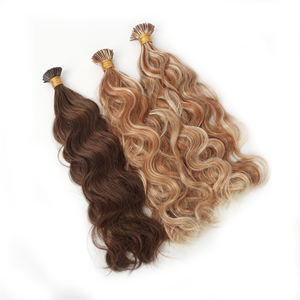 顶级质量双绘制原始俄罗斯人发25g U/K/Itips自然波I尖头发延伸人发 - Product Image 3