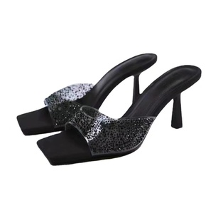 Nuevas Sandalias de Tacón Alto con Punta Descubierta Transparente, Sandalias de Tacón Fino y Punta Puntiaguda - Product Image 1