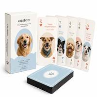 Cartes à Jouer Personnalisées pour l'Anniversaire d'Adoption d'un Chien avec Livret Souvenir A5 en Option