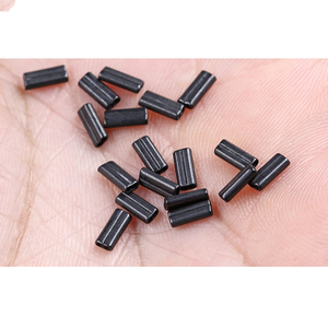 Manchons de sertissage double en cuivre noir mat 0,5-0,8 mm pour ligne de pêche à <span class=keywords><strong>la</strong></span> <span class=keywords><strong>carpe</strong></span>, connecteur de matériel terminal - Product Image 5