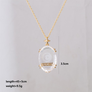 Collar con Colgante de Tarot Celestial Retro SongYi, Amuletos de Cobre con <span class=keywords><strong>Grabado</strong></span> de Sol y Luna, Joyería de Moda, Cadena Larga para Suéter - Product Image 4