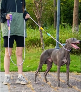 Durable Double <strong>Dog</strong> <strong>Leash</strong> with Soft Foam Handle , Colorful Tangle-Free Rope Lead <strong>for</strong> Walking Two Small or Medium Pets Outdoors - Product Image 3
