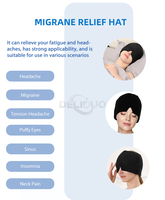Bandeau de thérapie chaud-froid pour soulager les migraines, bonnet réutilisable en Lycra doux et extensible, couvrant entièrement la tête